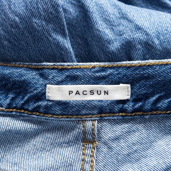 Pacsun Women’s Jeans Indie Patchwork Revival Two-Tone Colorblock Straight 24 - Picture 10 of 10